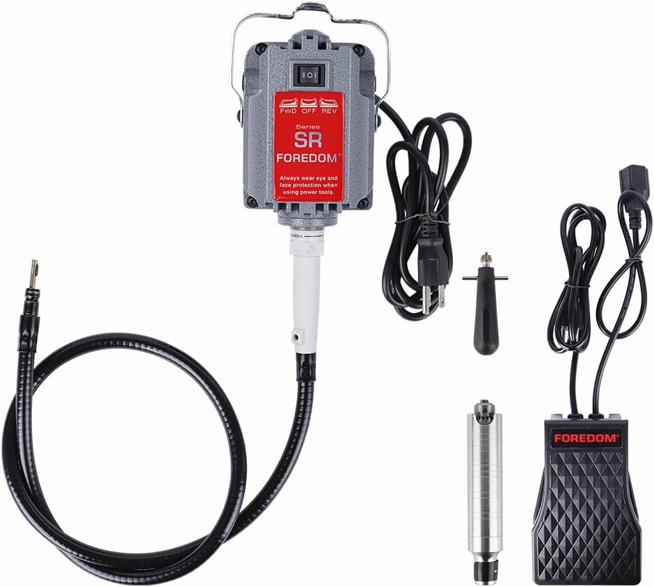 0-18000 RPM SR Hanging Flex Shaft Rotary Tool - Electric Hanging Grinder Carver for Polishing and Grinding - Ideal for Metal, Wood, and Jewelry Crafting