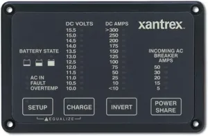 1 - Xantrex Heart FDM-12-25 Remote Panel, Battery Status & Freedom Inverter/Charger Remote Control