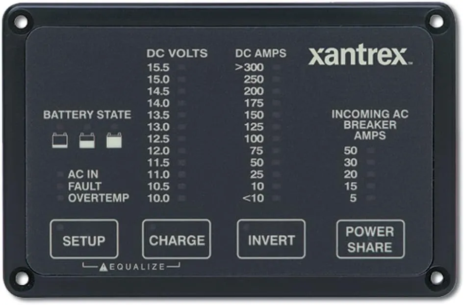 1 - Xantrex Heart FDM-12-25 Remote Panel, Battery Status & Freedom Inverter/Charger Remote Control