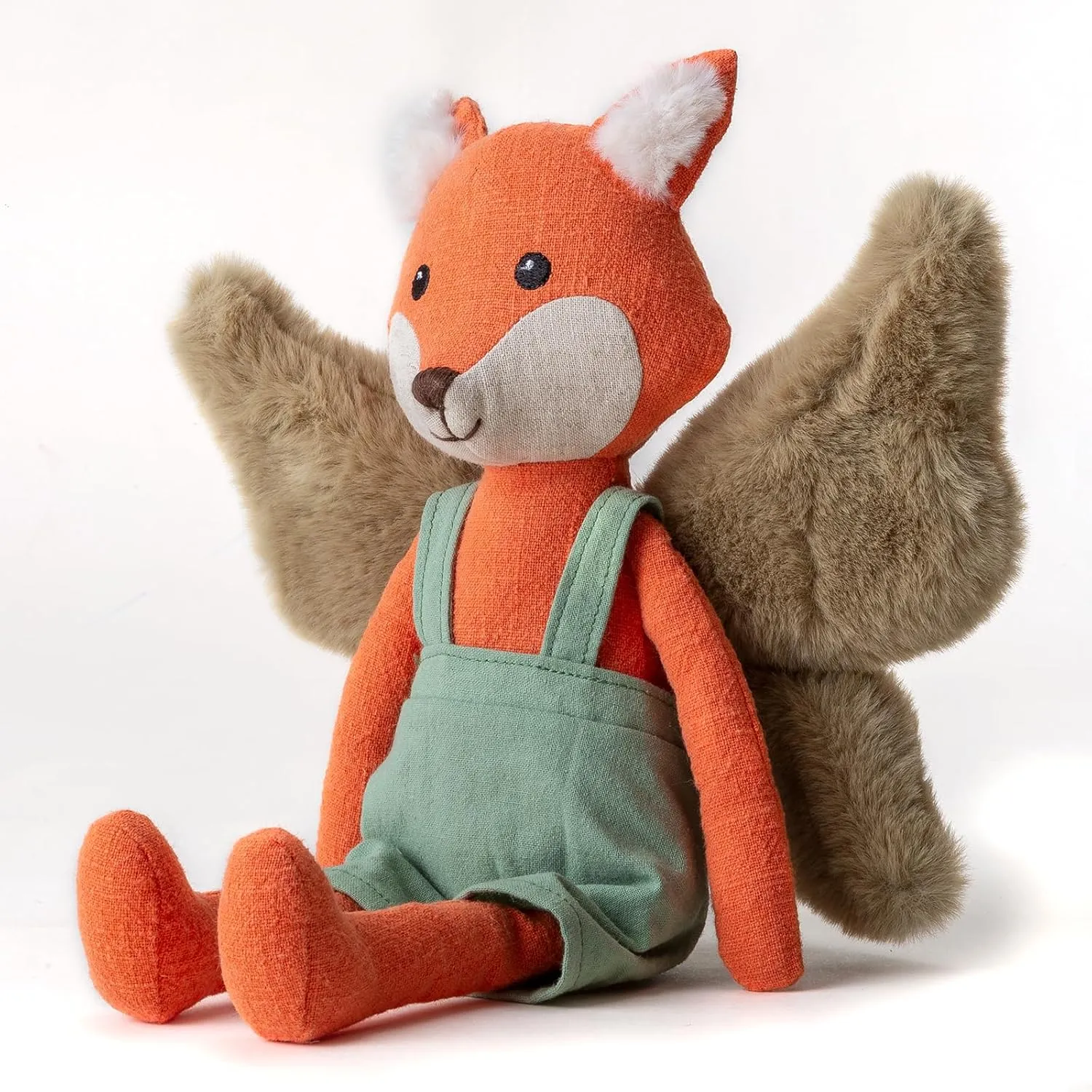 11” Plush Figures with Wings Fox Fairy Linen Cotton Stuffed Animal Toy Plush Toys for Baby