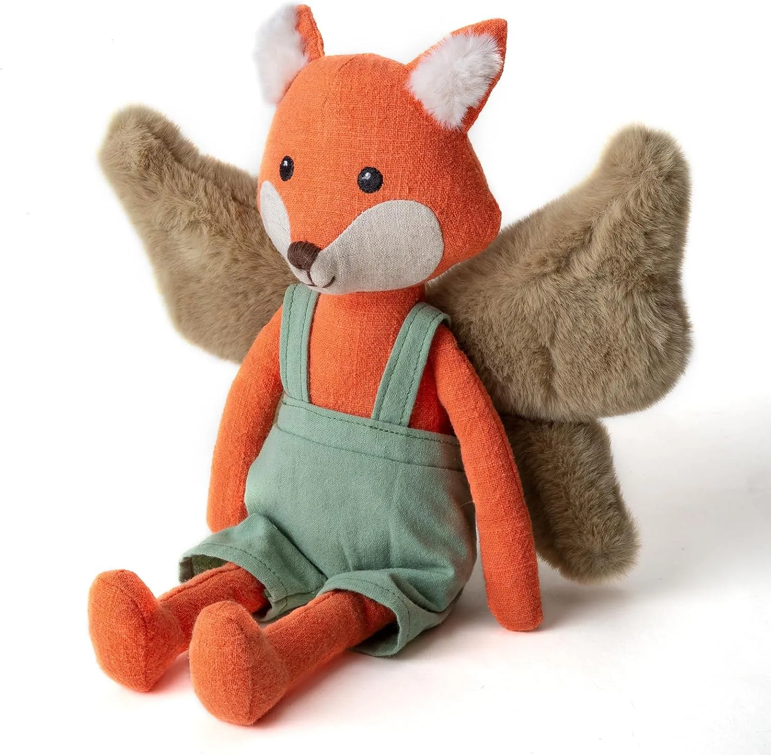 11” Plush Figures with Wings Fox Fairy Linen Cotton Stuffed Animal Toy Plush Toys for Baby