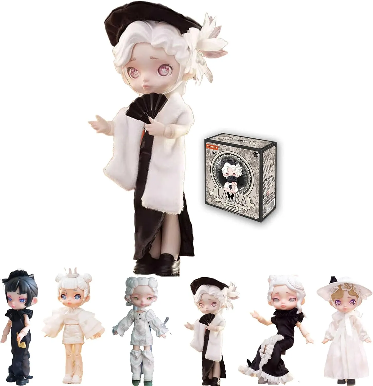 1/12 BJD Dolls Blind Box,Kawaii BJD Dolls Laura Series-Toy City 1/12 Ball Jointed Doll Collectable Action Figure Posable Dress Up Doll for Girls Birthday Party Gift Toys