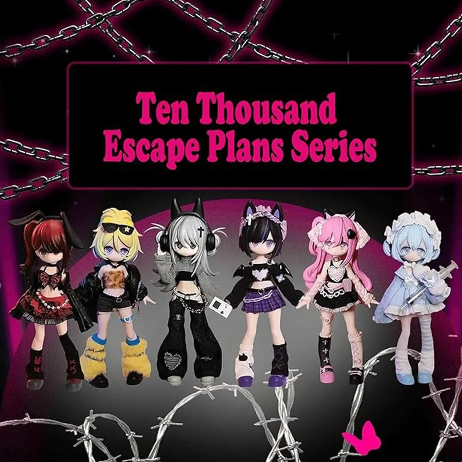 1/12 BJD Dolls Blind Box,Kawaii BJD Dolls Ten Thousand Escape Plan Series 1/12 Ball Jointed Doll Collectable Action Figure for Girls Birthday Party Gift Toys