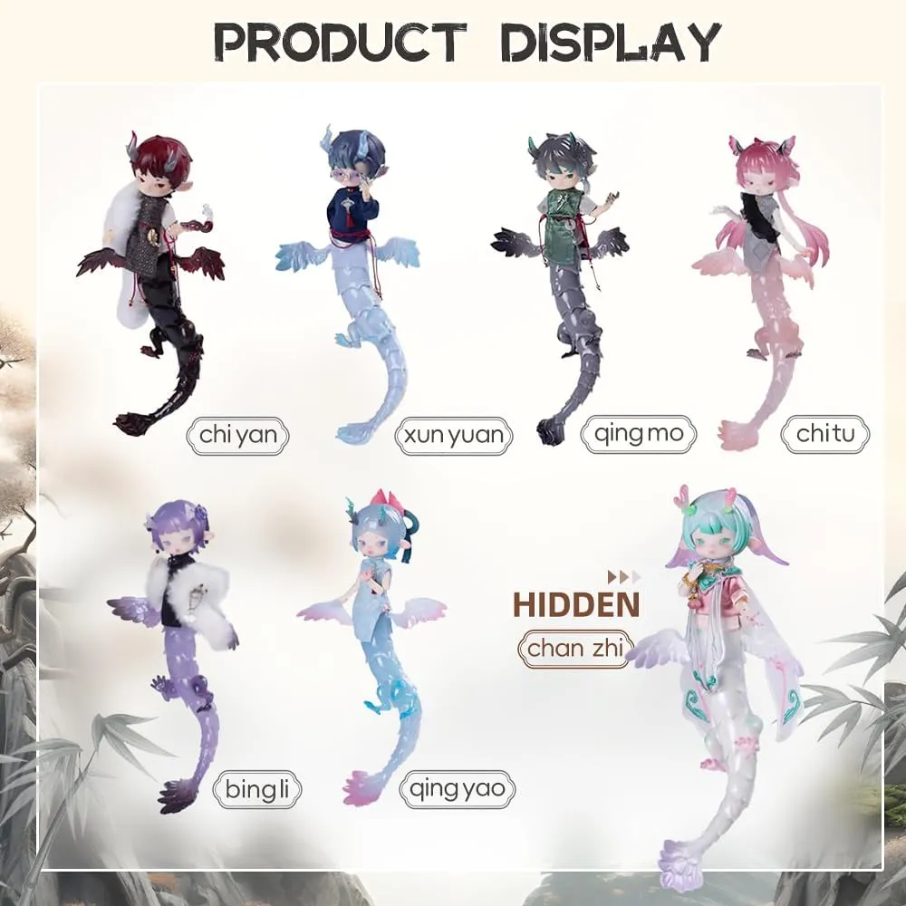 1/12 Bjd Dolls Penny Box Fantastic Dragon Series Ob11 Blind Box Mystery Box Toys Cute Action Anime Figure Gift (Single Box)