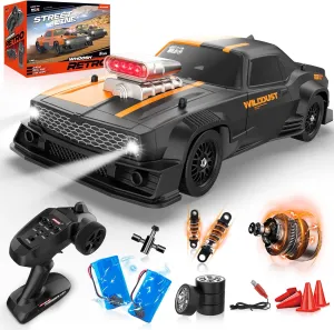 1/16 RC Drift Car with Gyro Full Proportional 4WD 50KM/h High Speed Remote Control Cars, ESP Drift Racing Vehicle with Lights and 2 Rechargeable Batteries, RTR RC Sport Race Cars for Adults Kids Gift