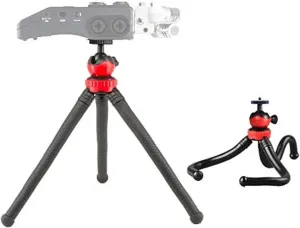 12'' Flexible Tripod Stand for Zoom Recorder H6 H5 H4n H2n H1n - Acetaken Black red