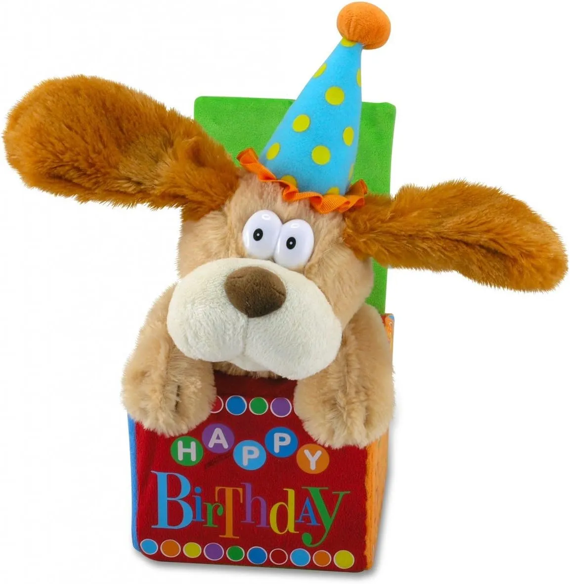 12" Flappy Birthday Animated Plush Puppy Dog Singing "Happy Birthday"