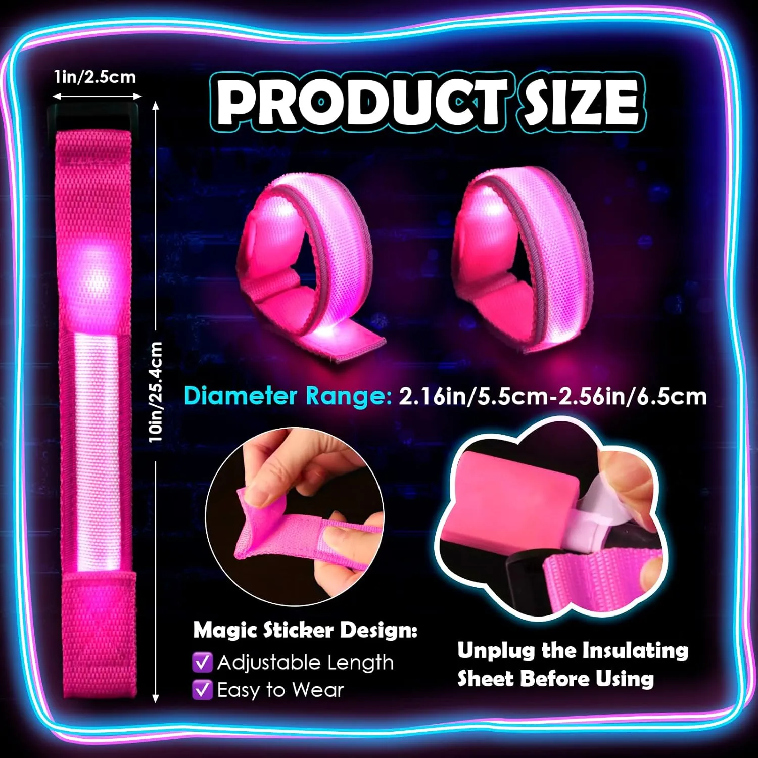 14/7 PCS LED Glow Bracelets, LED Light Up Bracelets for Kids Adults,Glow in The Dark Party Favors Supplies for Night Events, Concerts Rave Sports Accessories...