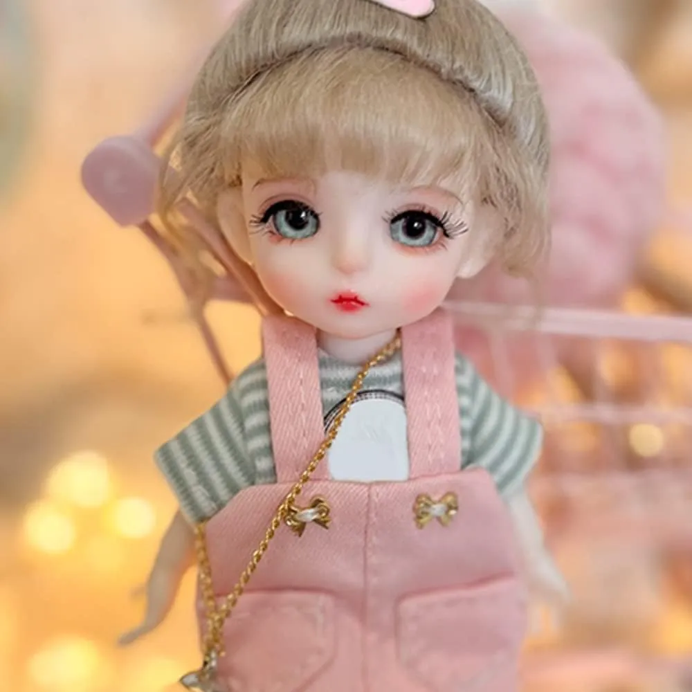 16cm BJD Doll 1/8 1/12 Mini SD Dolls Ball Jointed Doll DIY Toys with Full Set Clothes Shoes Wig Makeup,Best Gift for Girls (19#)
