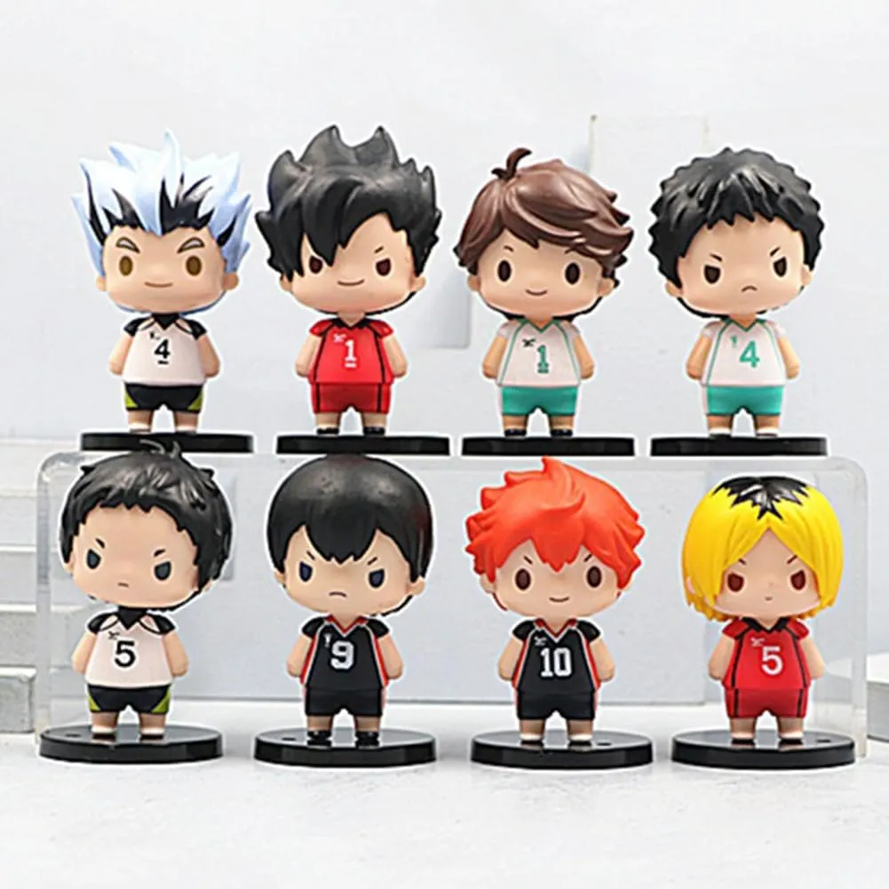 16PCS/Set Shoyo Figure Tobio Kageyama Cake Topper Ornament, Mini Anime Figure Statue Kozume Kenma Action Figure Desktop Decoration Party Supplies Gifts for Fans