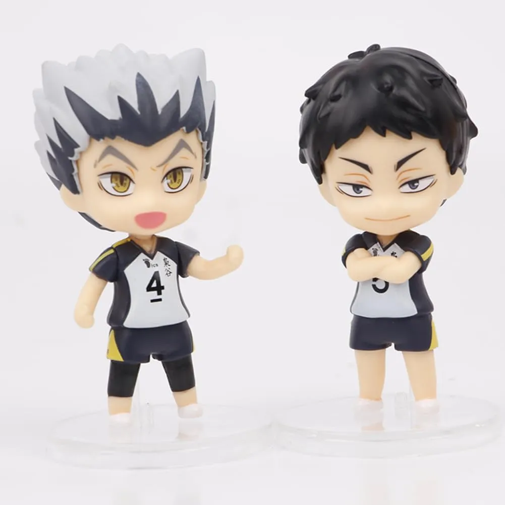 16PCS/Set Shoyo Figure Tobio Kageyama Cake Topper Ornament, Mini Anime Figure Statue Kozume Kenma Action Figure Desktop Decoration Party Supplies Gifts for Fans