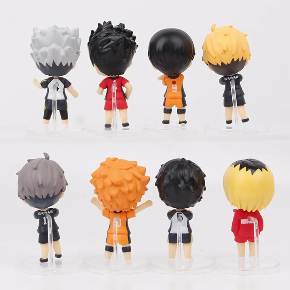 16PCS/Set Shoyo Figure Tobio Kageyama Cake Topper Ornament, Mini Anime Figure Statue Kozume Kenma Action Figure Desktop Decoration Party Supplies Gifts for Fans