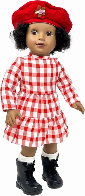 18 Inch Dolls with Soft Hair and Accessories – Soft Body 18 inch Doll with Sleeping Eyes, Poseable Vinyl Arms & Legs, Dress Outfit – Cute 18" Doll Set for Girls - Original 18" Doll