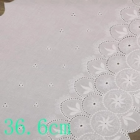1 Yards 24-33cm White Embroidered Cotton lace Sewing Accessories Craft Handmade for Clothing Bag Wedding Decoration lace 444