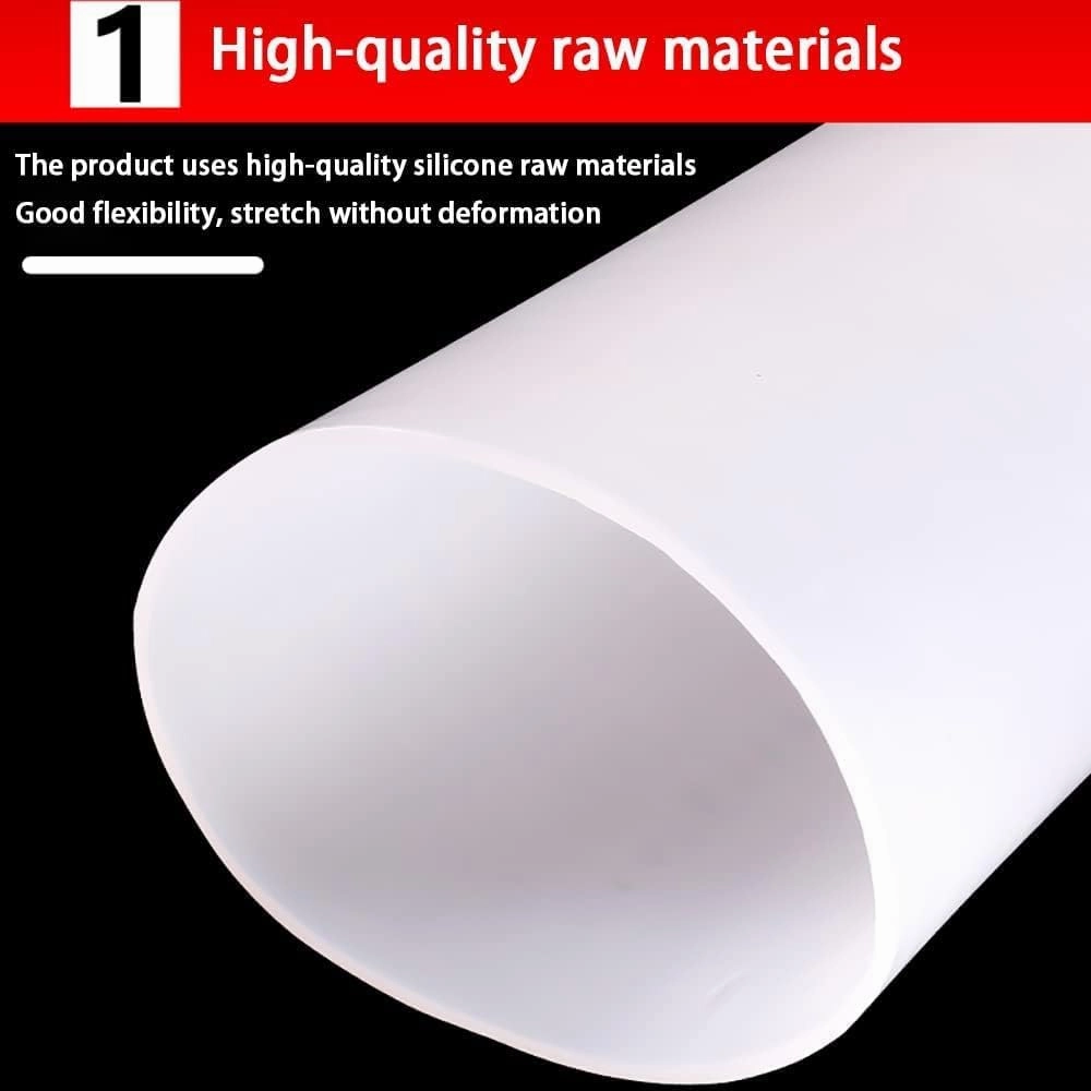 1M/3.28Ft Food Grade Silicone Tubing - Flexible Water Pipe for Pump Transfer, Extreme Temperature Resistance -60℃ to 250℃(38mm*42mm)