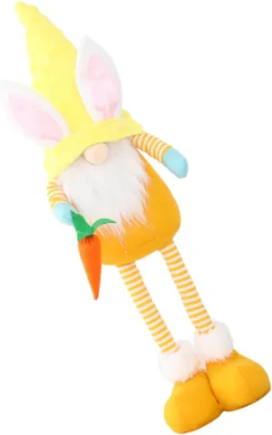 1pc Easter Party Ornament Adorable -Eared Dwarf Doll Realistic Features Material for Holiday Decor and Festive Atmosphere Lovely Doll Adornment