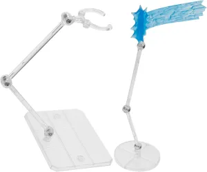1set Action Figure Display Stand with Effect for Models and Dolls Transparent Plastic Rack for Tabletop Doll Support Minimalist Design for Home and Shop Use