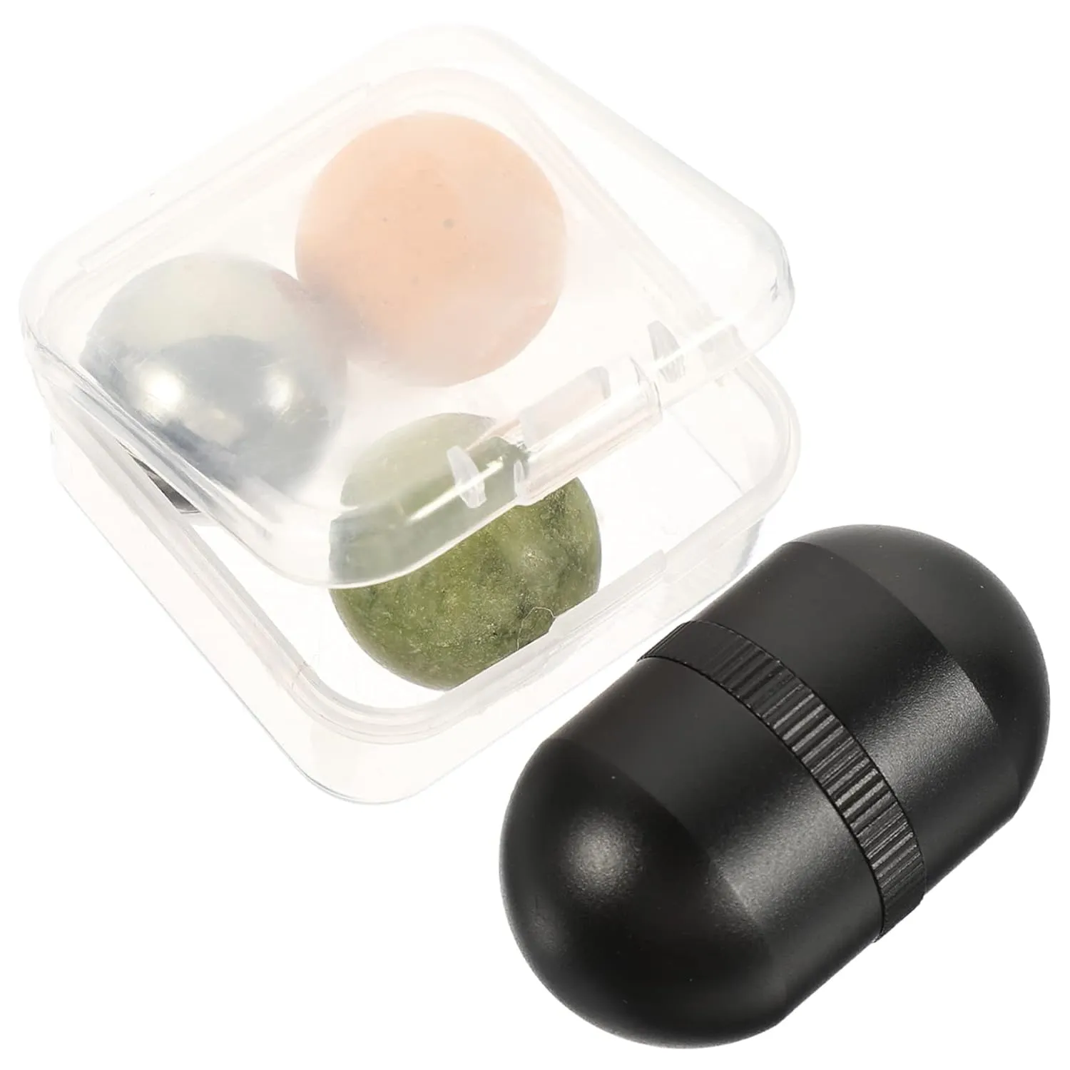 1set Jade Roller for Facial Massage Cooling Jade Balls for Neck and Eye Care Promotes Serum Absorption Relieves Skin Tension for Daily Skincare Routine