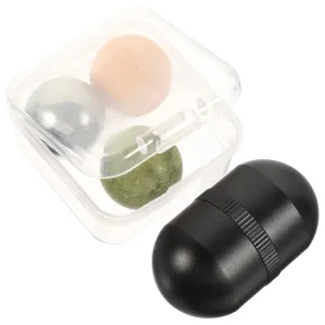1set Jade Roller for Facial Massage Cooling Jade Balls for Neck and Eye Care Promotes Serum Absorption Relieves Skin Tension for Daily Skincare Routine