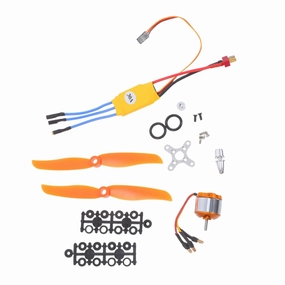 1Set Motor with Esc Lightweight Design for Airplanes and Helicopters High Efficiency Power Easy Installation and Precise Speed Control