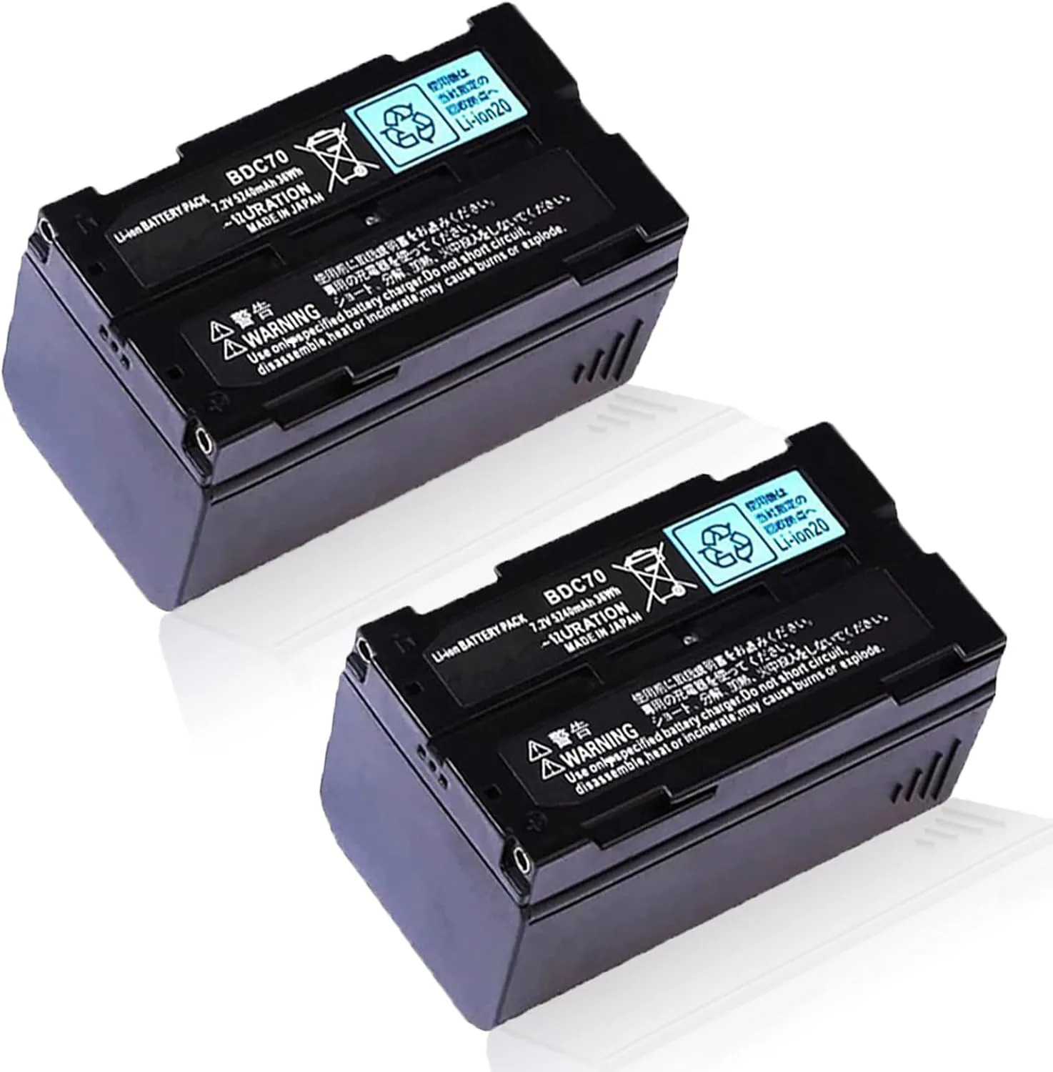 【2-Pack】 for Top-con BDC70 Battery 5240mAh for Sokkia Total Stations BDC70 Battery