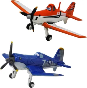2 Pack Planes No.7 Dusty and Skipper Metal Diecast Plane Model Toy, Best Gift for Kids and Collectors (Dusty and Skipper)