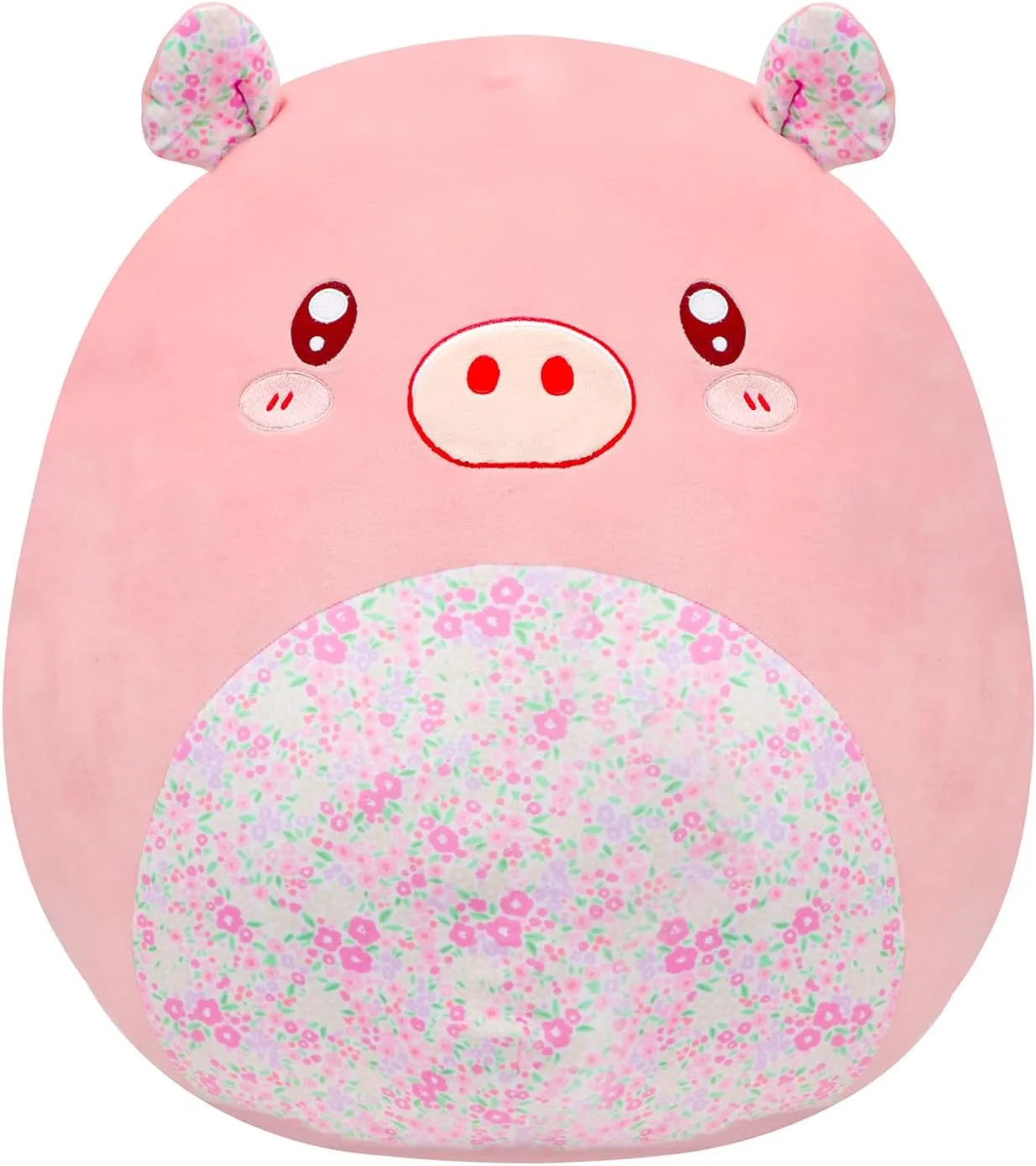 20-Inch Large Pig Plush Pillow with Floral Belly Jumbo Cute Throw Pillow Soft Plush Toy Giant Hugging Stuffed Animal Birthday for Kids Adults