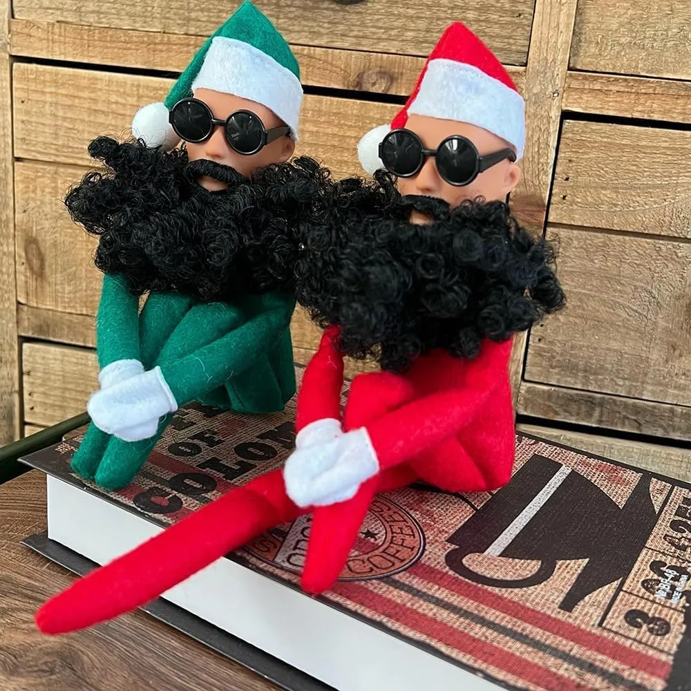 2025 New Christmas Elf Doll Plush Toy,Funny Christmas Doll with Sunglasses, Handmade Christmas Elf Toys for Christmas Party Holiday Home Festival Decoration (2PCS)