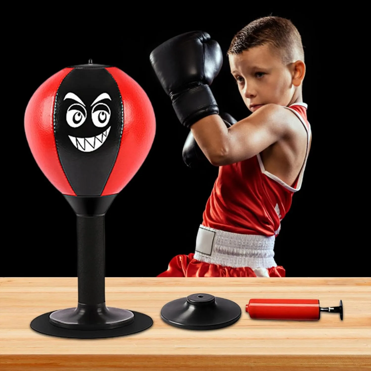 2025 New Fun Punch Rage Bag, Desktop Punching Bag, Punch Ball Suction Cup, Boxing Relaxation Toys, Desktop Boxing Speed Ball for Adults, for Office Table and Counters, Fun Gift for Boss