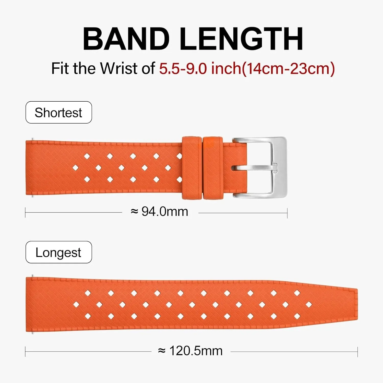 20mm 22mm Rubber Watchband Fast Release Soft Comfortable Universal Rubber Watch Strap Diving