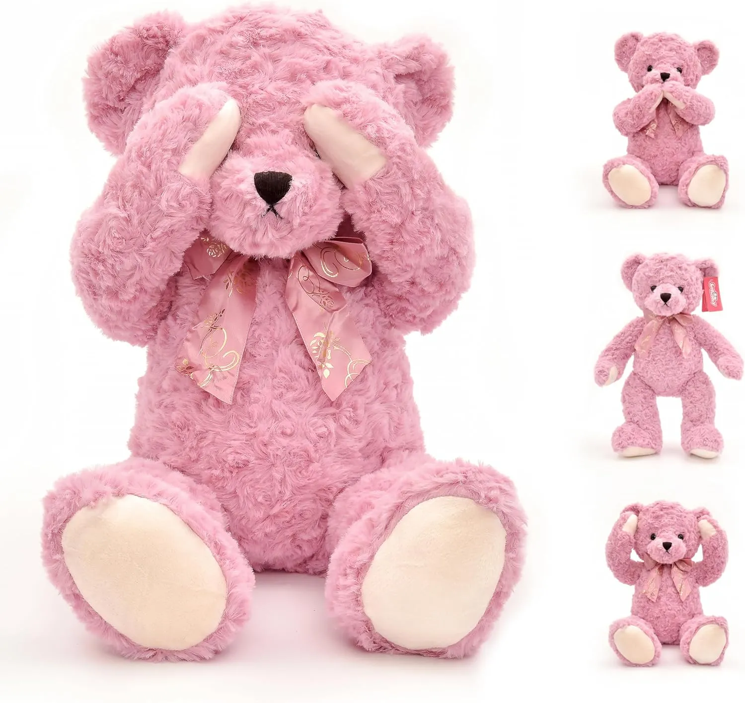 20" Posed Teddy Bear Stuffed Animal Cute Plush Toy for Girl Kids (Pink)