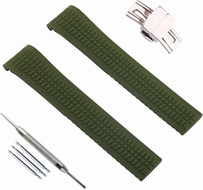 21mm Men's Rubber Watch strap compatible with Patek Philippe aquanaut 5164a 5167a Outdoor Sports Watch band Replacement Accessories With Buckle