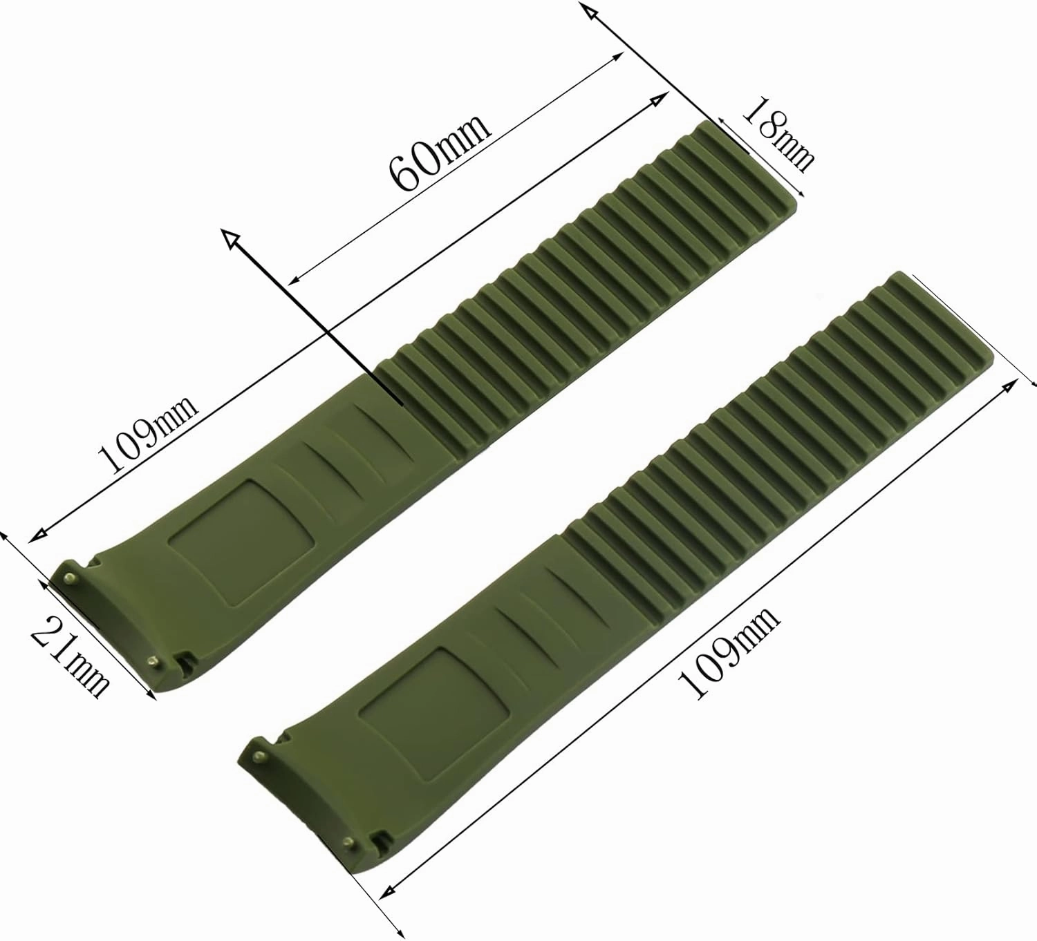 21mm Men's Rubber Watch strap compatible with Patek Philippe aquanaut 5164a 5167a Outdoor Sports Watch band Replacement Accessories With Buckle