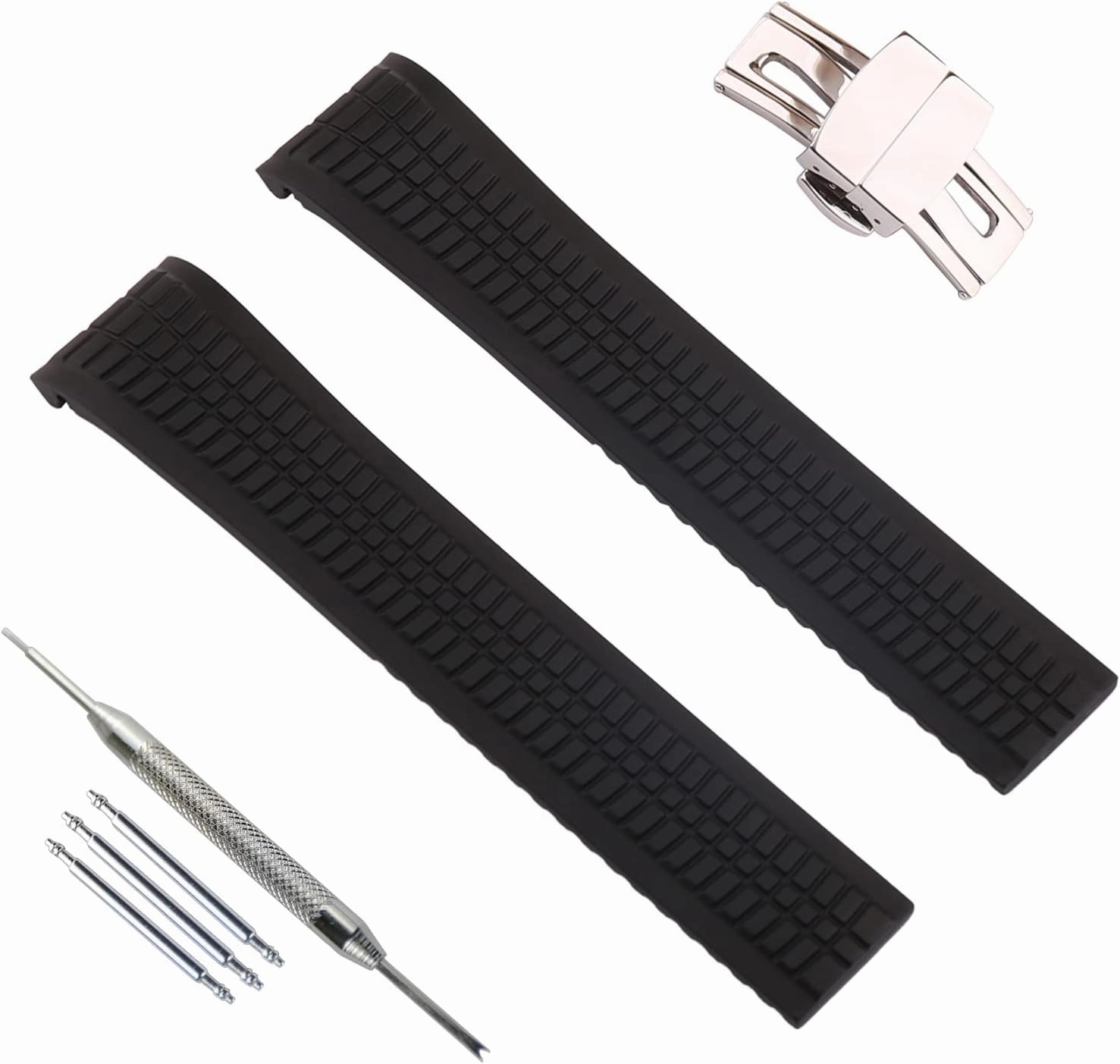 21mm Men's Rubber Watch strap compatible with Patek Philippe aquanaut 5164a 5167a Outdoor Sports Watch band Replacement Accessories With Buckle
