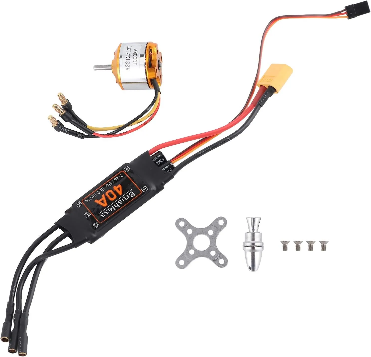 2212 1000KV motor 40A brushless ESC Set Applicatabke RC Motor ESC for RC Drone Helicopter Electric Speed Controllers Power Plant Driveline Systems