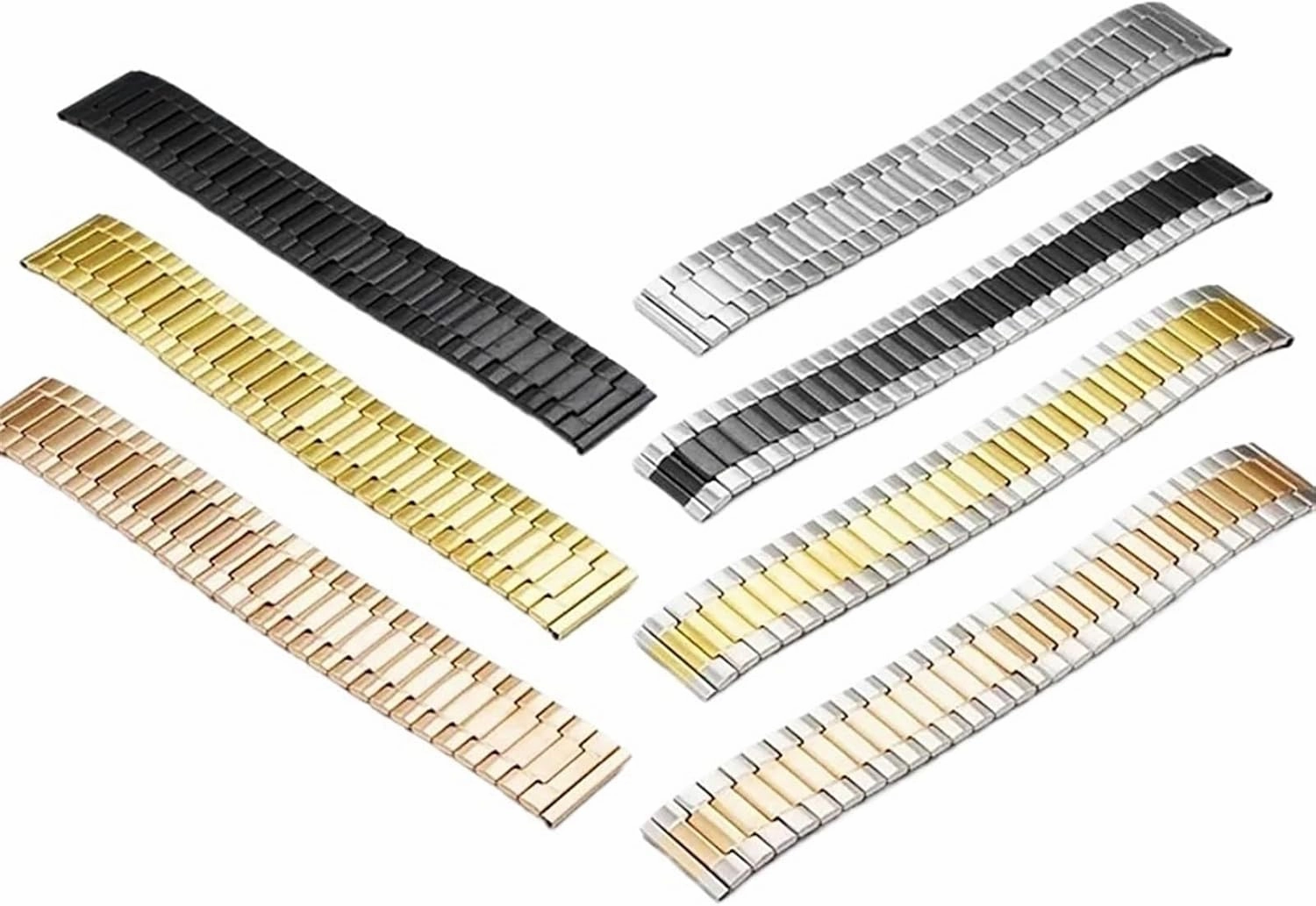 22mm Elastic Stainless Steel Watch Band for Smart Watch Quartz Watch Mens Womens Metal Watch Band Quick Release Universal Watch Band(3)