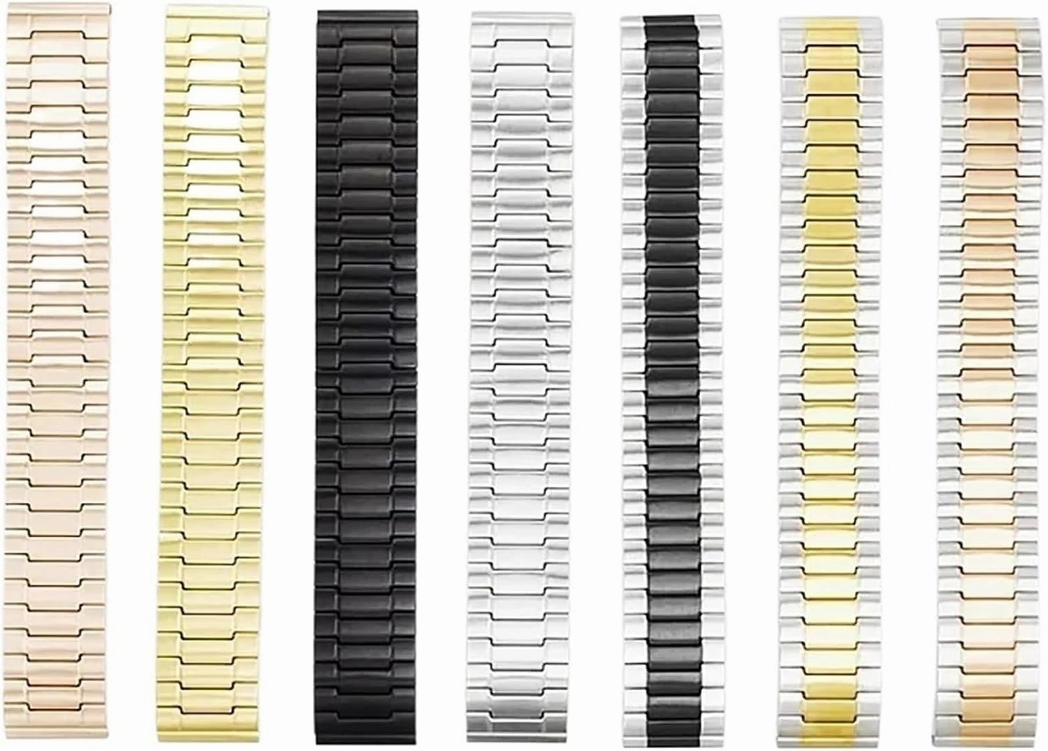 22mm Elastic Stainless Steel Watch Band for Smart Watch Quartz Watch Mens Womens Metal Watch Band Quick Release Universal Watch Band(3)