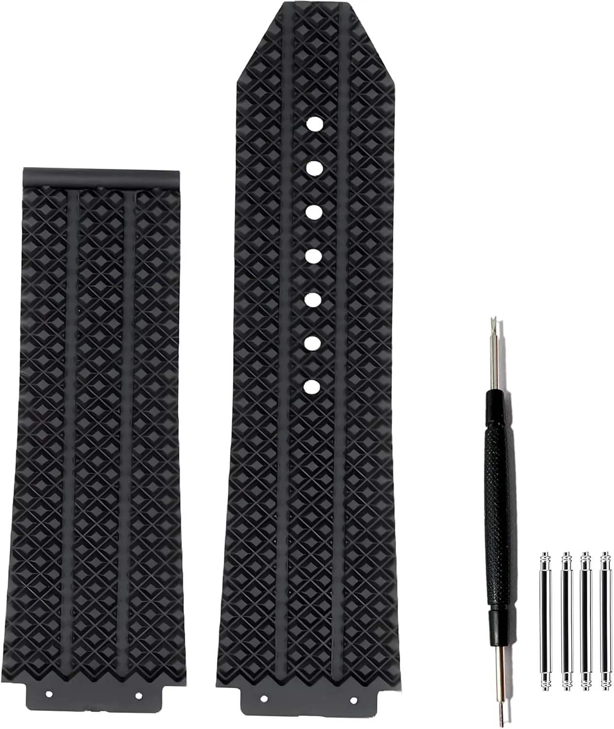 25mm 19mm 22mm Silicone Watch Strap for Hublot Big Bang-Structured Rubber with Replacement Band Tool