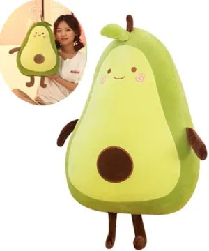 27 Inch Green Large Simulation Avocado Plush Toy Doll Sleeping Pillow, Holiday Warm Gift (Seated-20Inch)