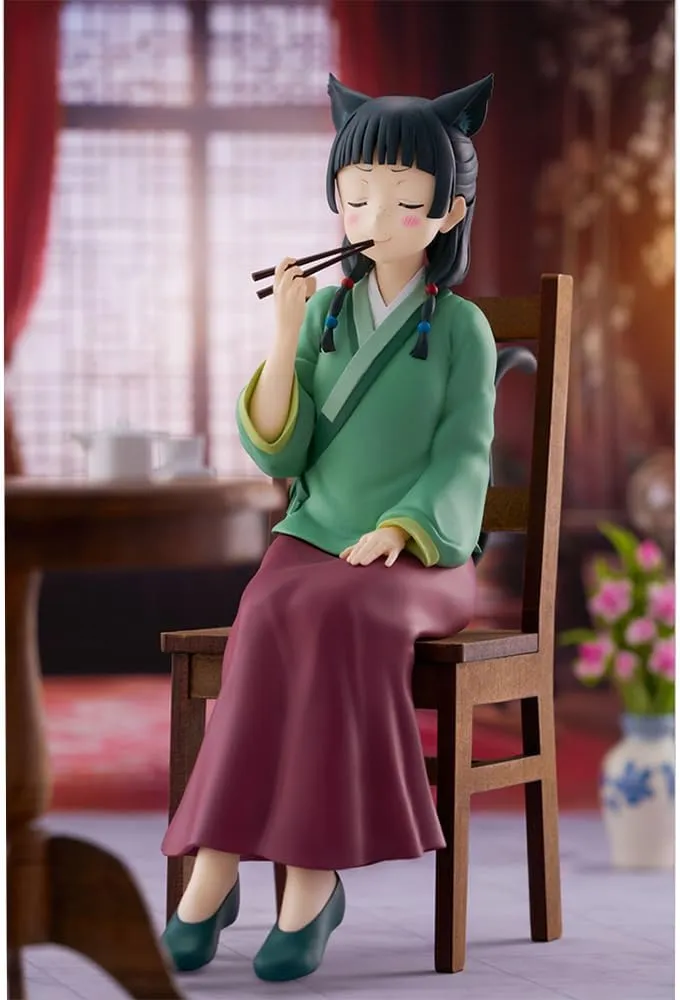 2pcs Maomao Figure Maomao Statue - 1/7 Scale Sitting Pose Hanfu Version Mao Mao Figure Model - PVC Anime People Collectibles Desktop Decoration Gifts for Fans