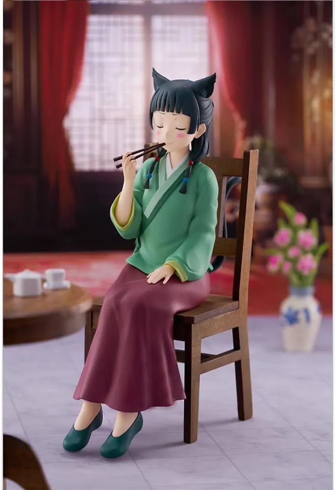 2pcs Maomao Figure Maomao Statue - 1/7 Scale Sitting Pose Hanfu Version Mao Mao Figure Model - PVC Anime People Collectibles Desktop Decoration Gifts for Fans