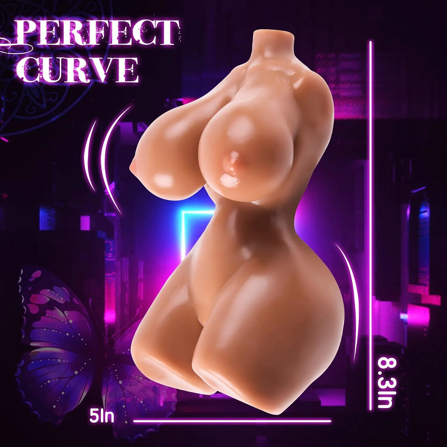 3 in 1 Sex Dolls Torso Pocket Pussy for Men Realistic Sexdoll with Big Boob Vagina and Tight Ass Sex Male Stroker Adult Toys for Male Masturbator 1.9 LB