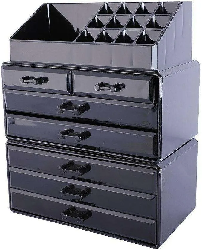 3 piece 7 drawers Modern Acrylic Makeup Organizer Drawers Cosmetic Case Holder Jewelry Storage Box MagnifiQ Makeup organizer Make up organizator Storage organizer Makeup drawer organizer
