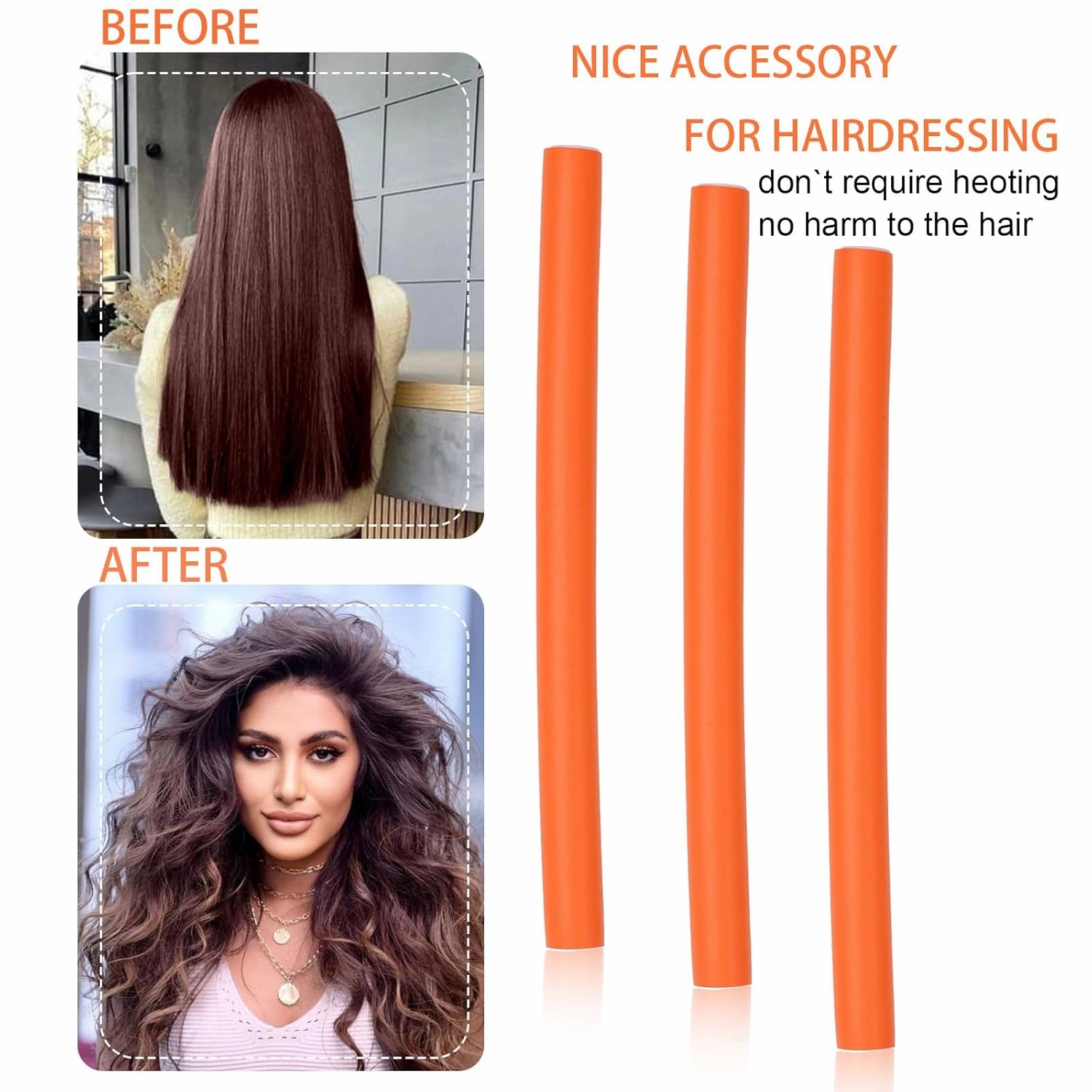 30PCS Flexible Curling Rods Twist Foam Roller Hair Curlers for Curly Hair 0.71inch No Heat Hair Rods Rollers No Heat Hair Curlers for Long, Medium, Short Hair(1.8cm)