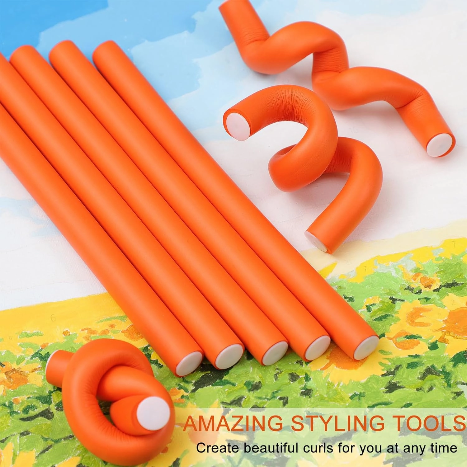 30PCS Flexible Curling Rods Twist Foam Roller Hair Curlers for Curly Hair 0.71inch No Heat Hair Rods Rollers No Heat Hair Curlers for Long, Medium, Short Hair(1.8cm)