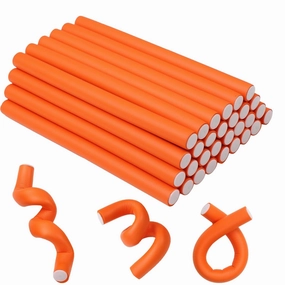 30PCS Flexible Curling Rods Twist Foam Roller Hair Curlers for Curly Hair 0.71inch No Heat Hair Rods Rollers No Heat Hair Curlers for Long, Medium, Short Hair(1.8cm)