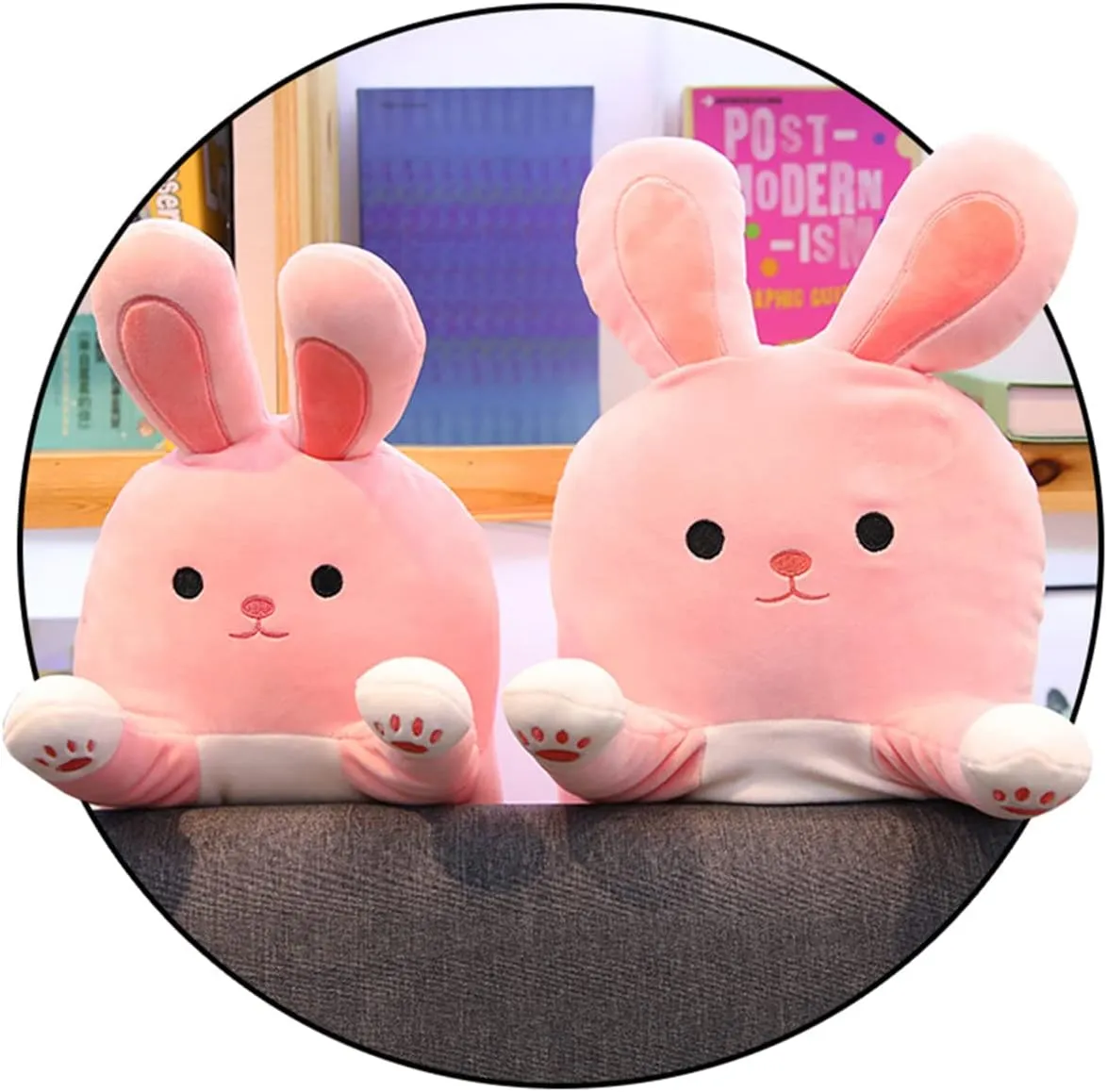 37.40'' Giant Bunny Stuffed Animals Bunny Plush Pillow Toy Cute Cartoon Soft Long Body Sleeping Pillow Gift for Kids Girlfriend(Pink)