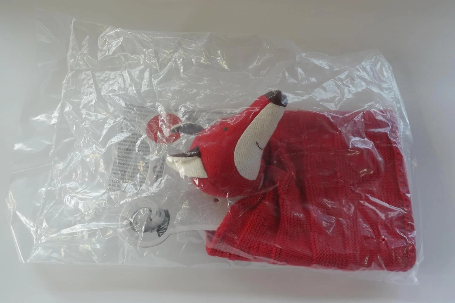 39630 - Knitted Blanket for Babies and Children from 0 to 36 Months, Red, 40 x 40 x 8 cm