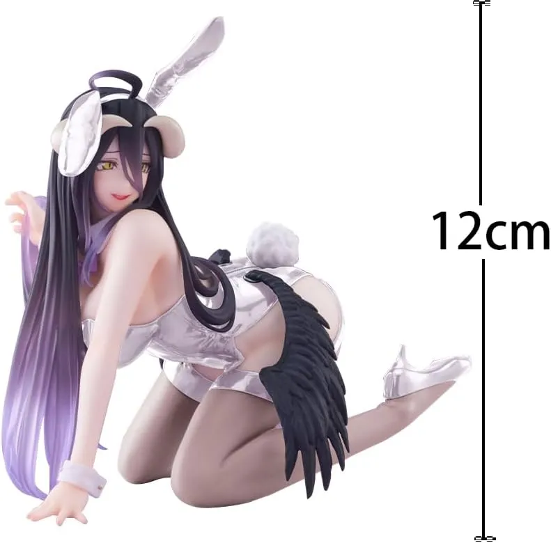 3pcs Albedo Figure Bunny Girl Albedo Statue Anime Figurine Kneeling Pose Girl 1/7 Scale Manga Character Model Handmade Collectible Desktop Decoration