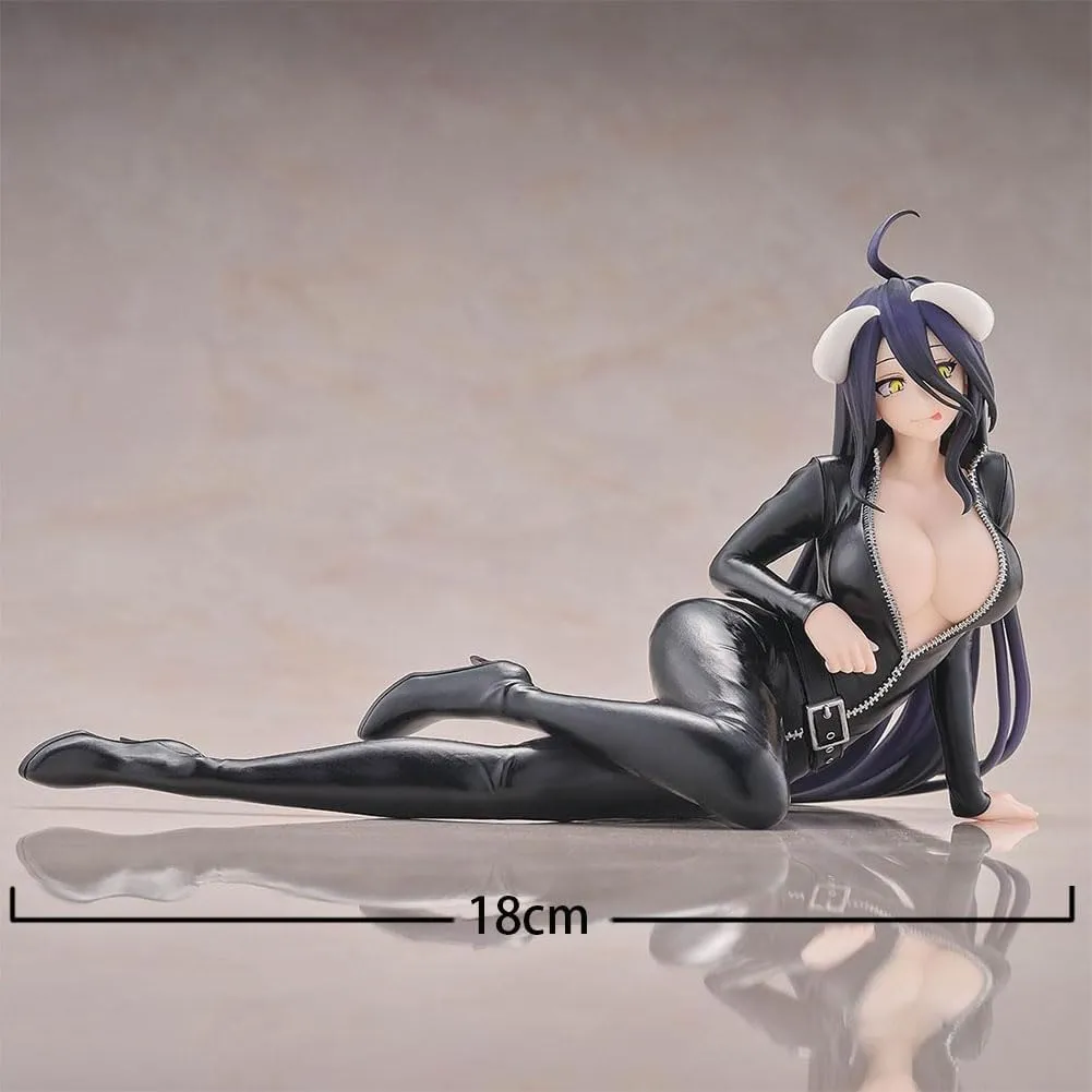 3pcs Albedo Figure Bunny Girl Albedo Statue Anime Figurine Kneeling Pose Girl 1/7 Scale Manga Character Model Handmade Collectible Desktop Decoration